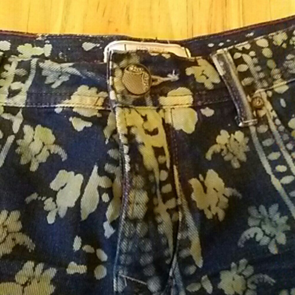 Free People Distressed Denim Jean Shorts - Picture 2 of 6